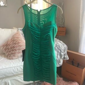 🔥bebe mesh panel/yoke dress size small
